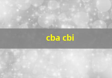 cba cbi